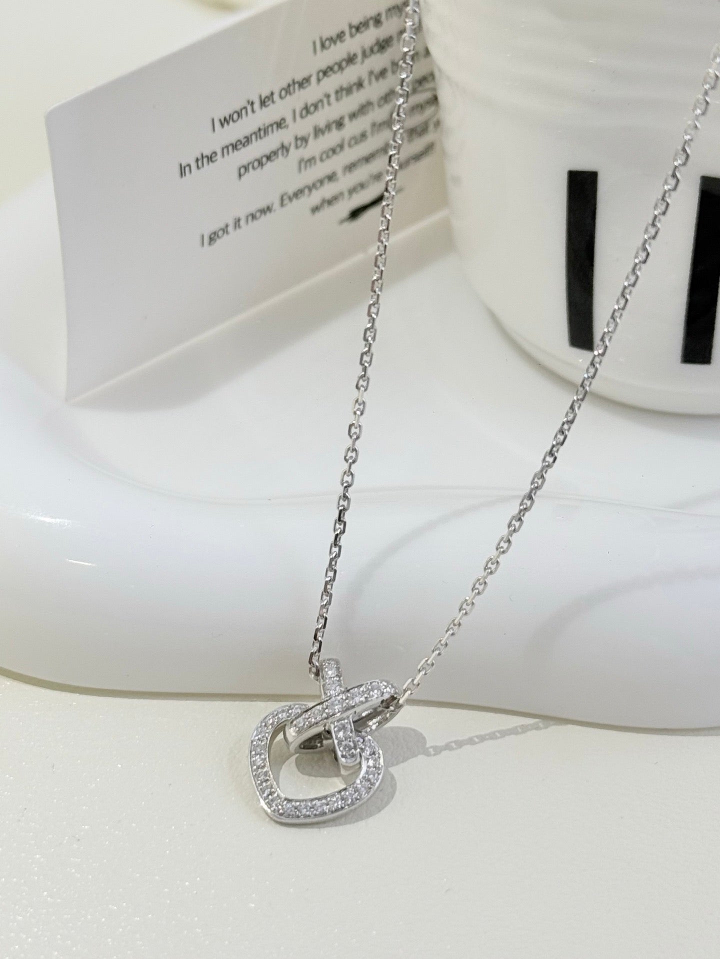 💕 Chaumet Liens de Chaumet Necklace, 18k White Gold & Diamonds #16199