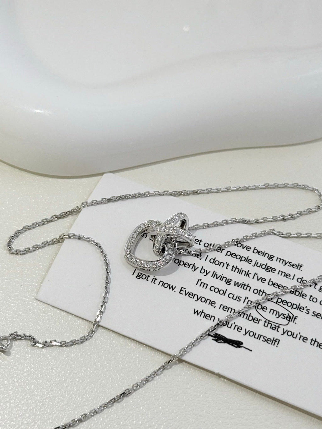 💕 Chaumet Liens de Chaumet Necklace, 18k White Gold & Diamonds #16199