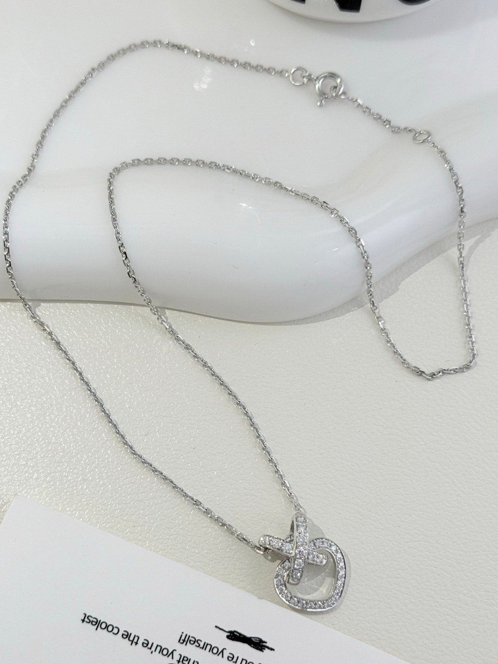 💕 Chaumet Liens de Chaumet Necklace, 18k White Gold & Diamonds #16199