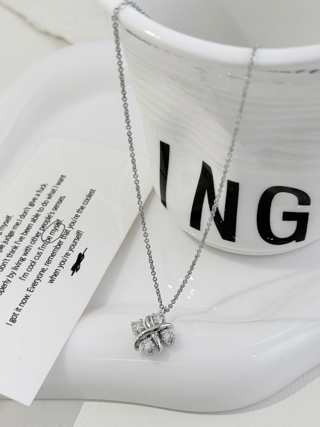 💕 Tiffany Sixteen Stone Necklace, Platinum & Diamonds #16085