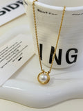 💕 Tiffany Hardware Pearl Necklace, 18k Yellow Gold & Diamonds #16087