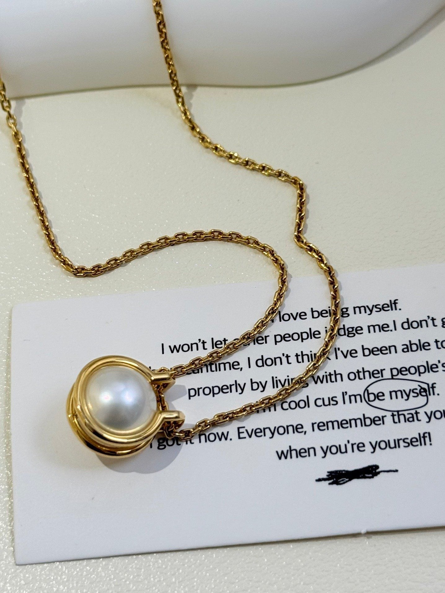 💕 Tiffany Hardware Pearl Necklace, 18k Yellow Gold & Diamonds #16087