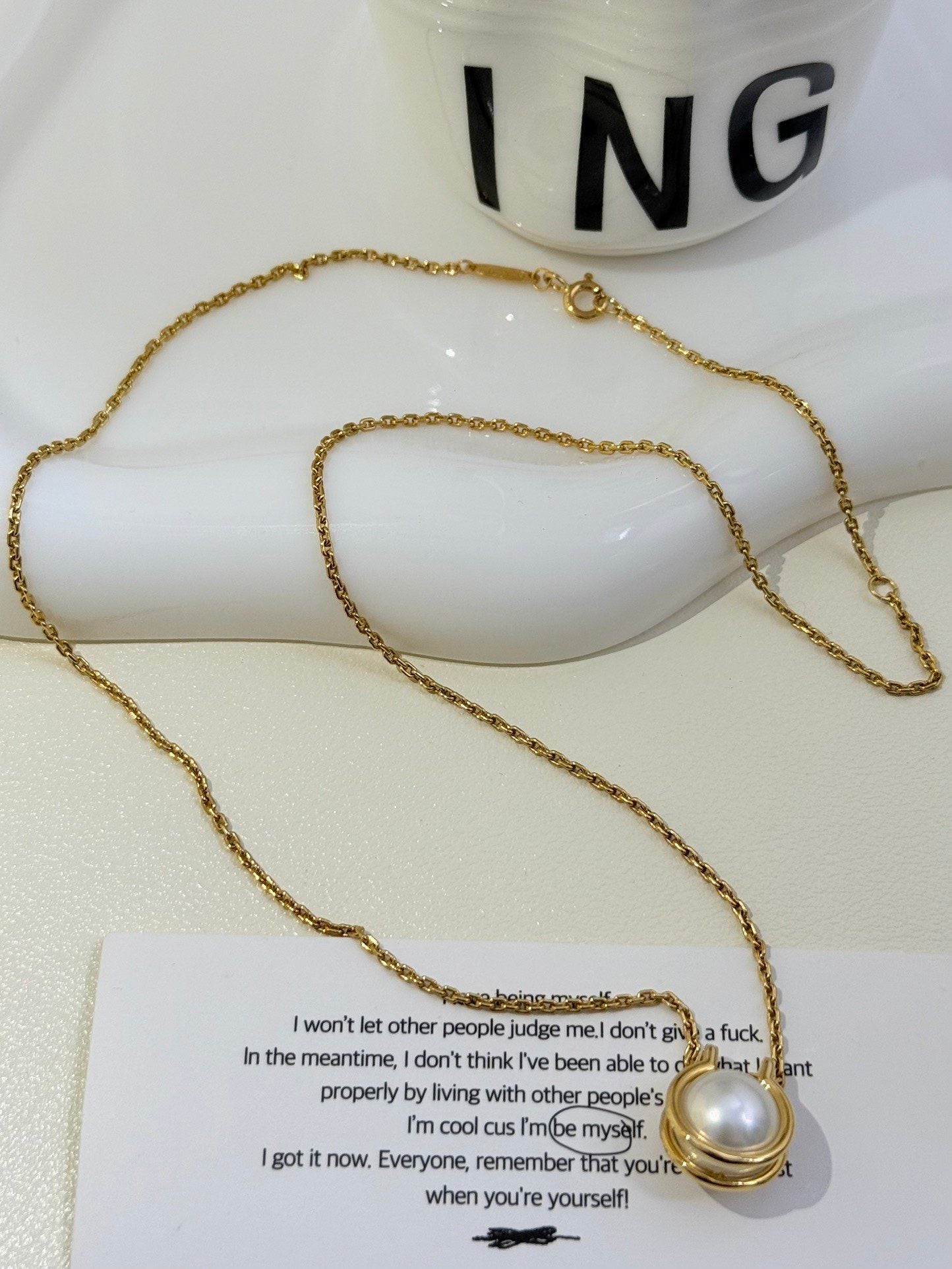 💕 Tiffany Hardware Pearl Necklace, 18k Yellow Gold & Diamonds #16087