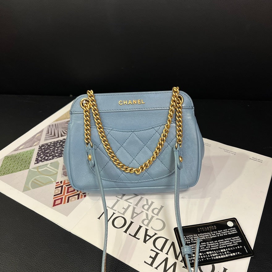 🍒 Chanel Haze Blue Messenger Bag, B5847#