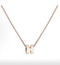 HERMES POP H collection rose gold white with pendant necklace