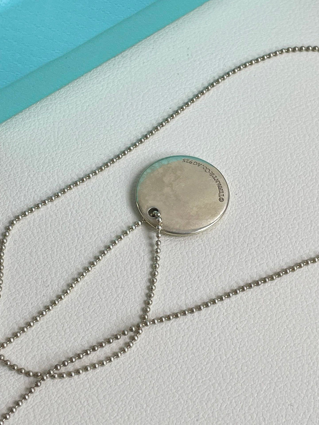 💕 Tiffany & Co. 925 Silver Letter E Necklace #16012