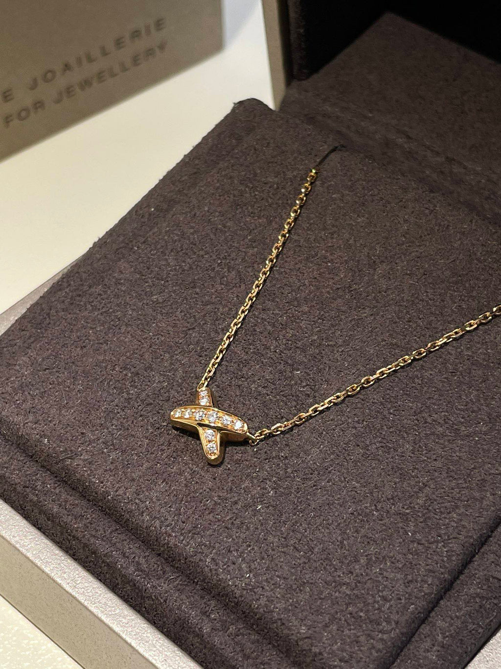 💕 Chaumet Jeux de Liens Necklace, 18k Gold & Diamond #16335