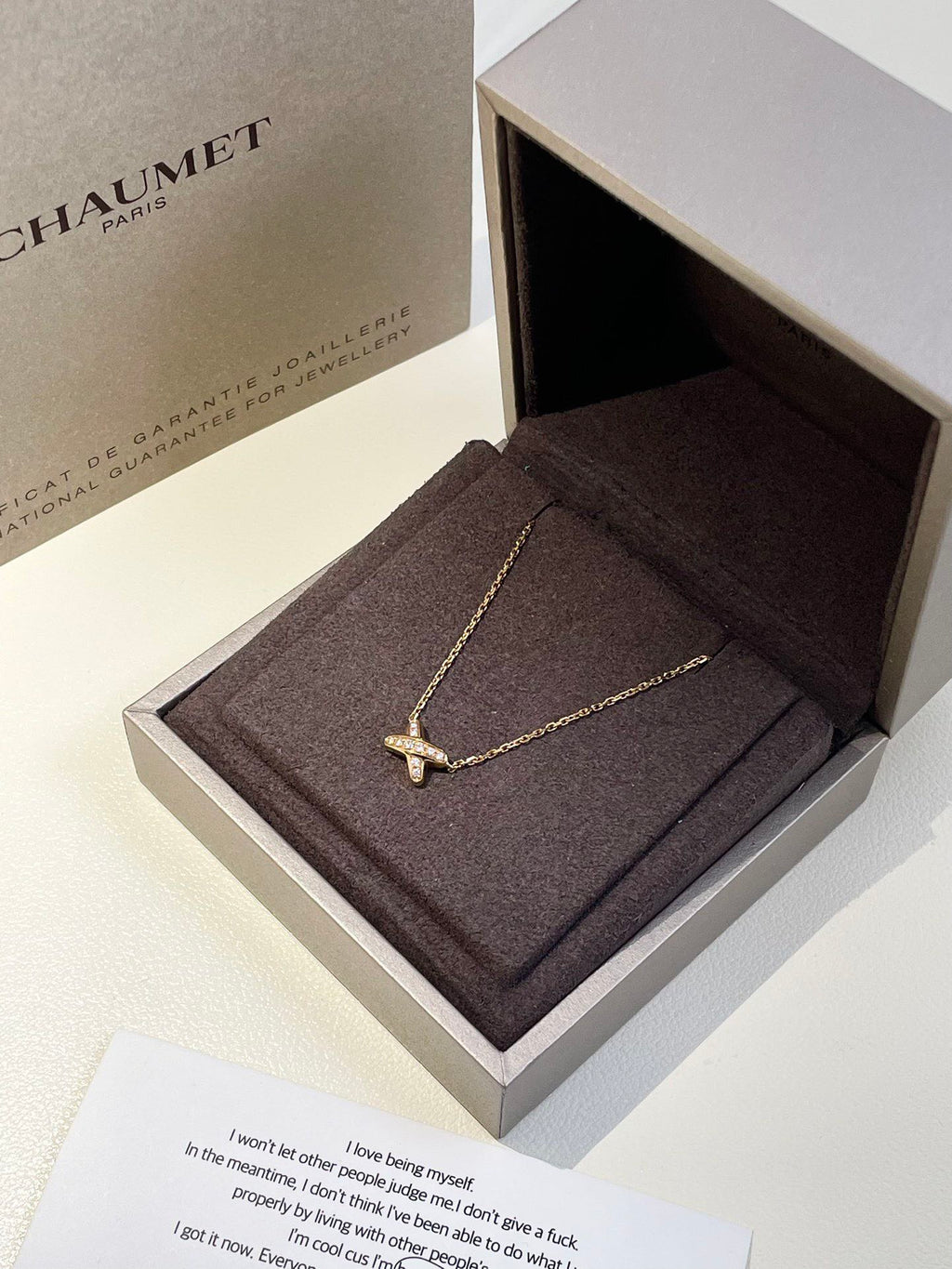 💕 Chaumet Jeux de Liens Necklace, 18k Gold & Diamond #16335