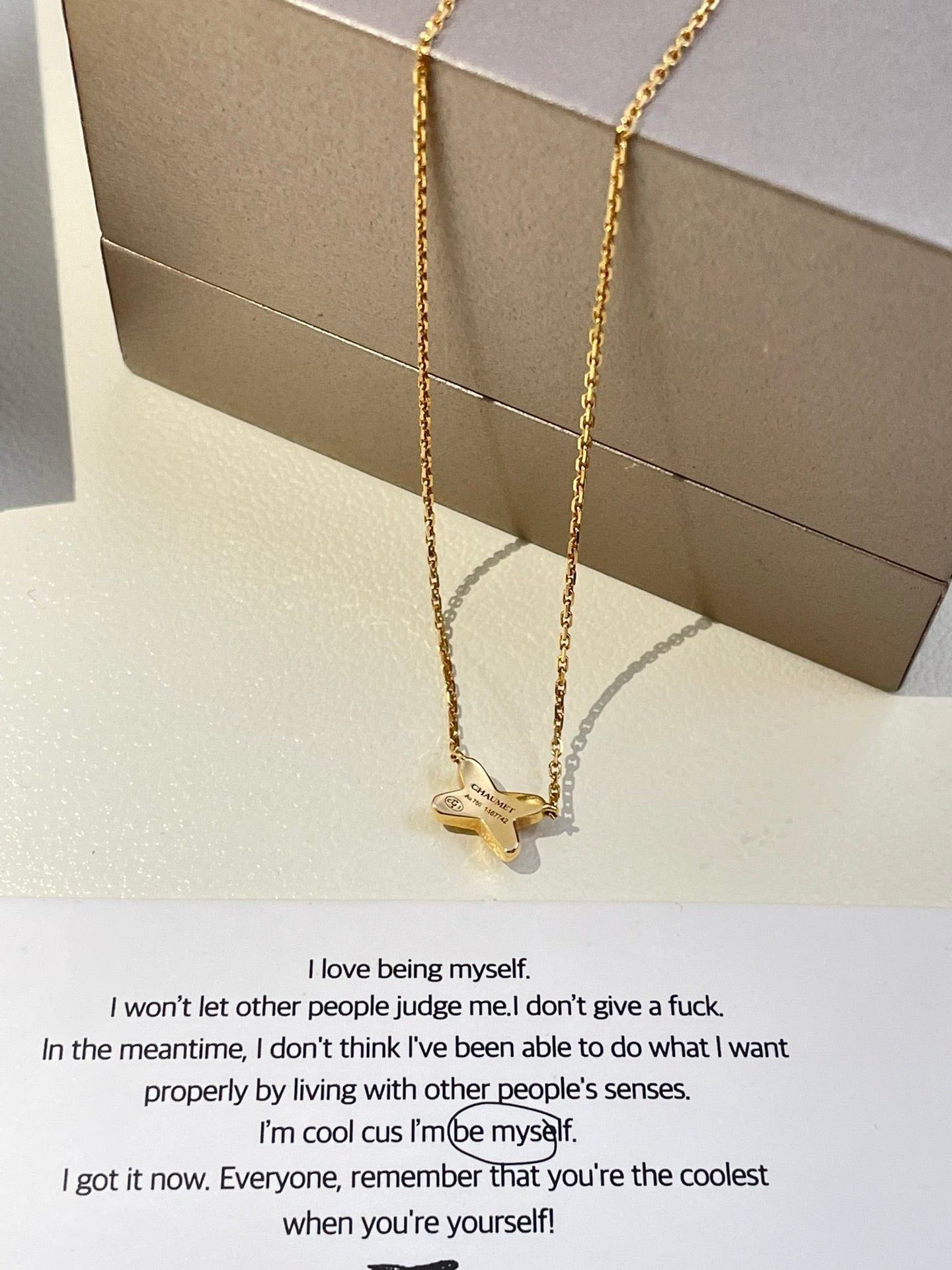 💕 Chaumet Jeux de Liens Necklace, 18k Gold & Diamond #16335