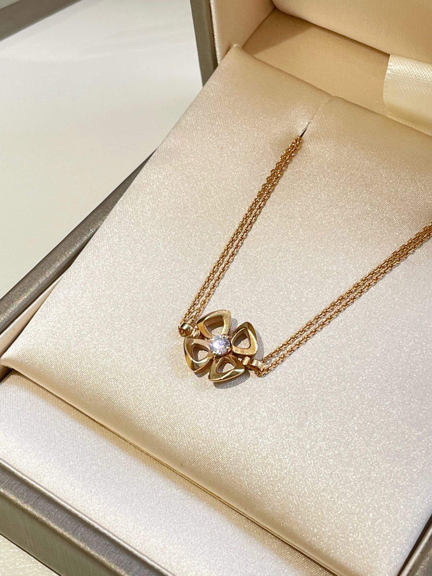 💕 BVLGARI Fiorever Bracelet, 18k RoseGold & Diamond #16322