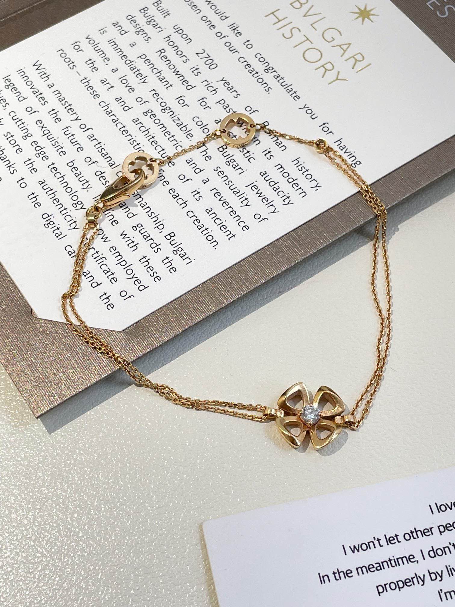 💕 BVLGARI Fiorever Bracelet, 18k RoseGold & Diamond #16322