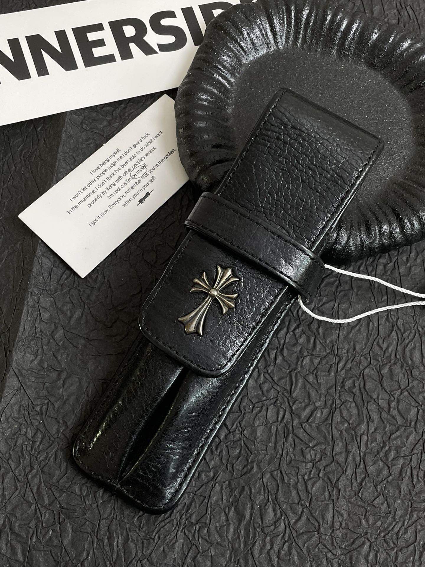 💕 Chrome Hearts Leather Pen Case & 925 Silver #16404