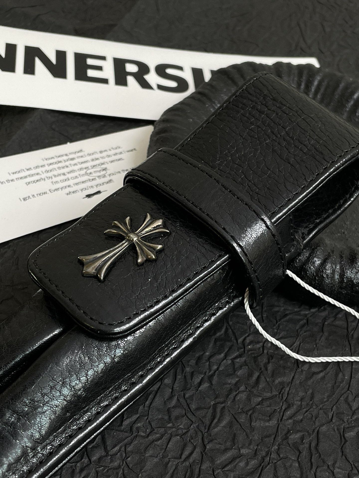 💕 Chrome Hearts Leather Pen Case & 925 Silver #16404