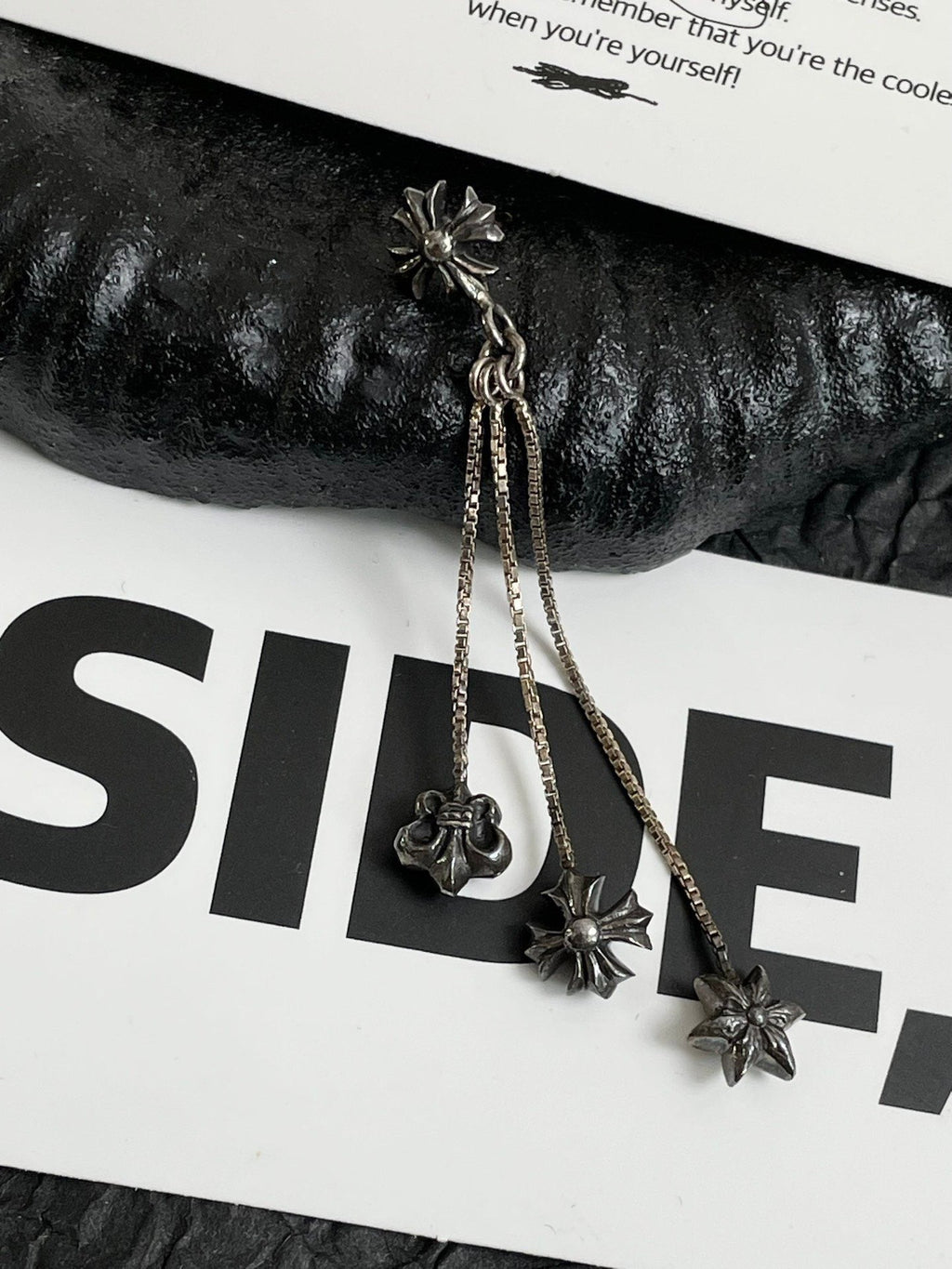 💕 Chrome Hearts JoJo Dangle Earring, 925 Silver #16320