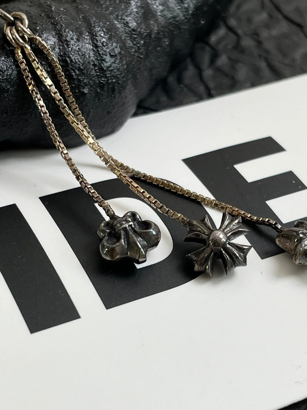 💕 Chrome Hearts JoJo Dangle Earring, 925 Silver #16320