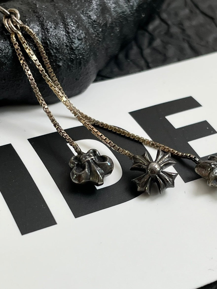 💕 Chrome Hearts JoJo Dangle Earring, 925 Silver #16320