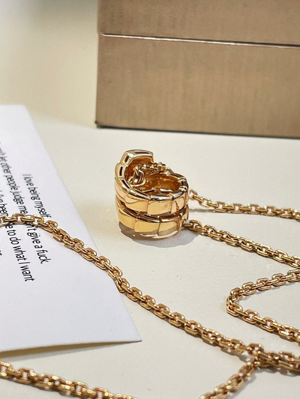 💕 BVLGARI Serpenti Necklace 18k Gold & Diamonds #16352