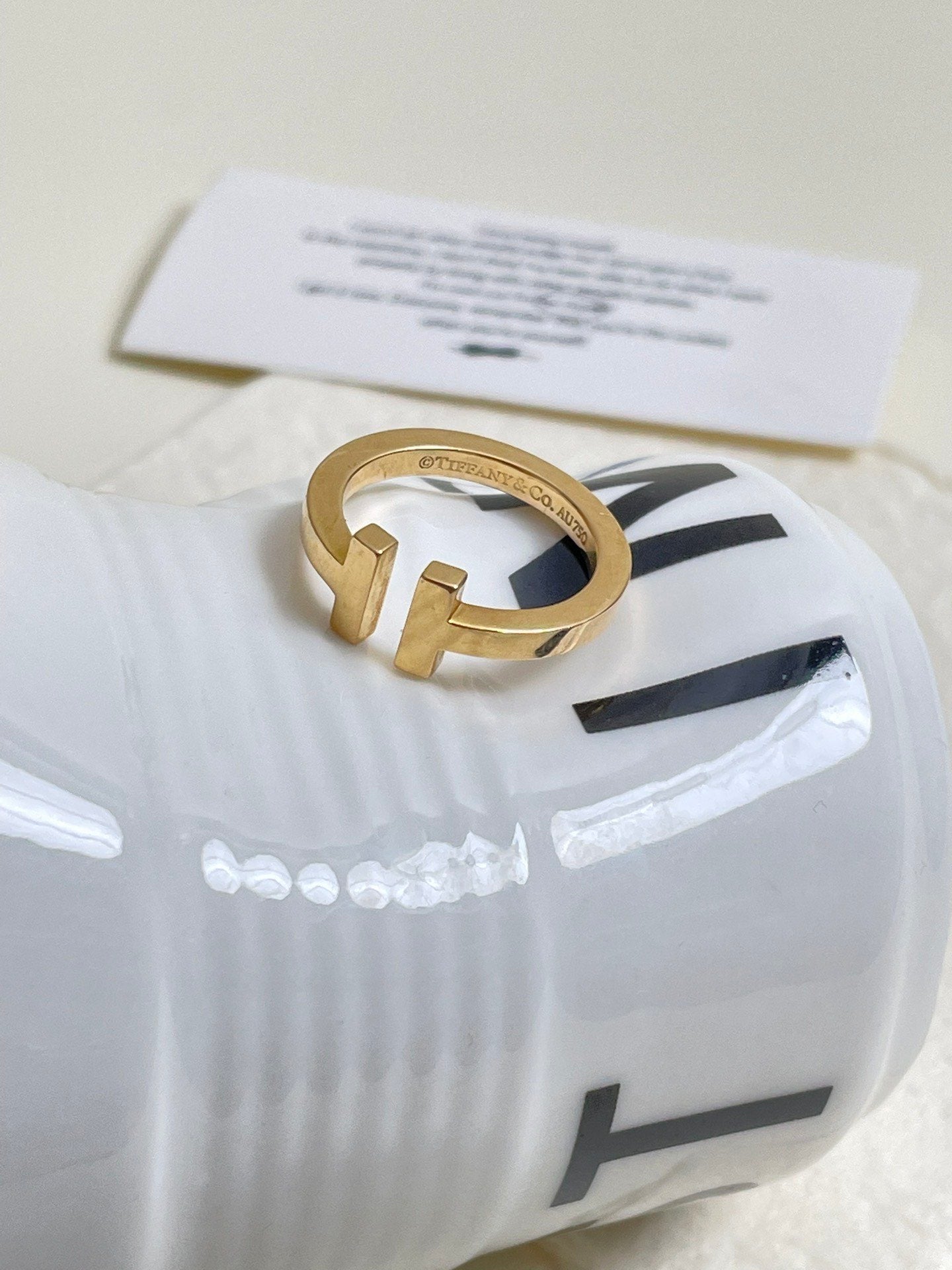 💕 Tiffany & Co. Double T Ring (size 55) #16554