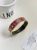 💕 Hermes Red Enamel Bangle (size 16) #16405