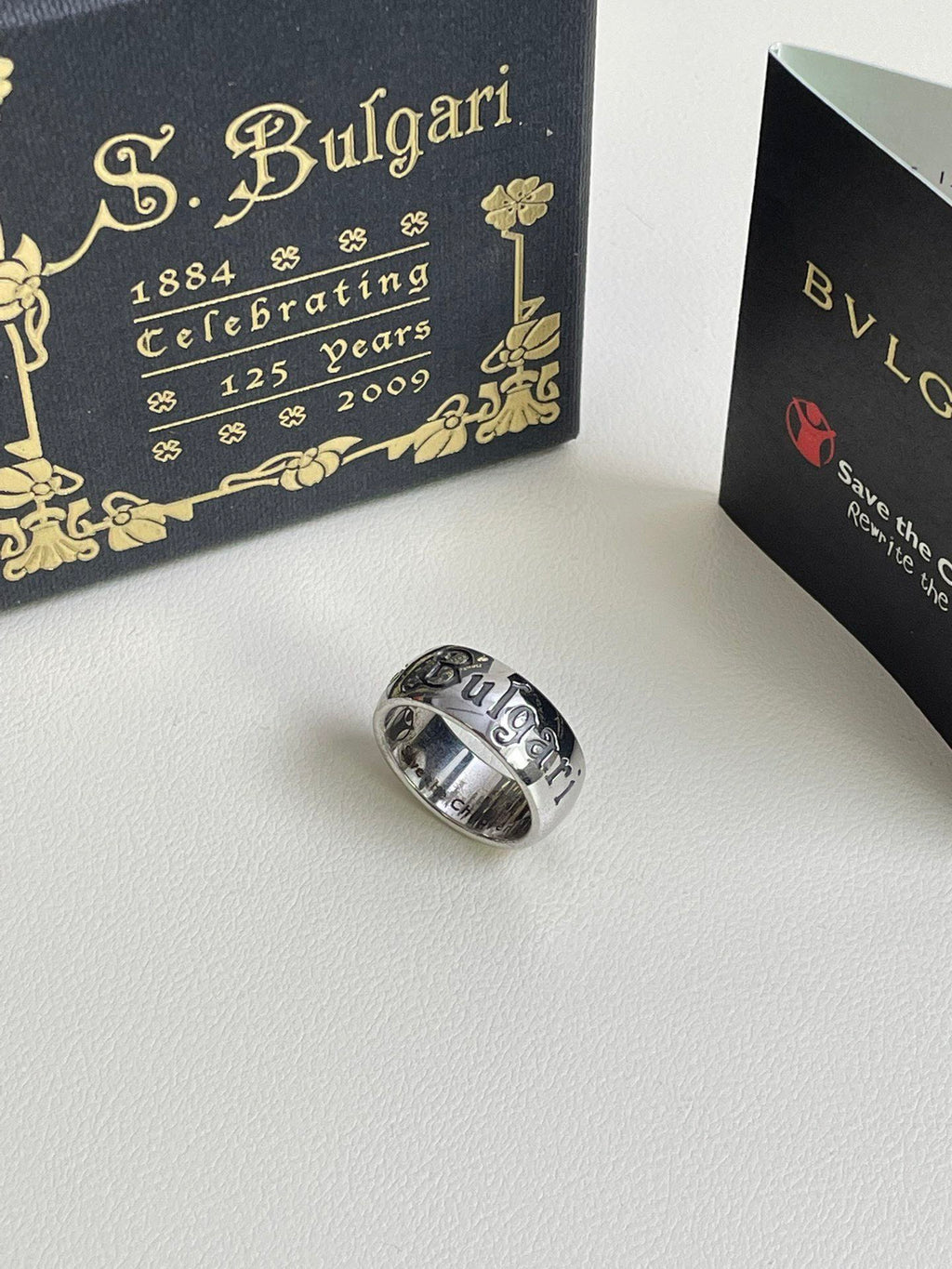 💕 BVLGARI 925 Silver Ring (size 55) #16548
