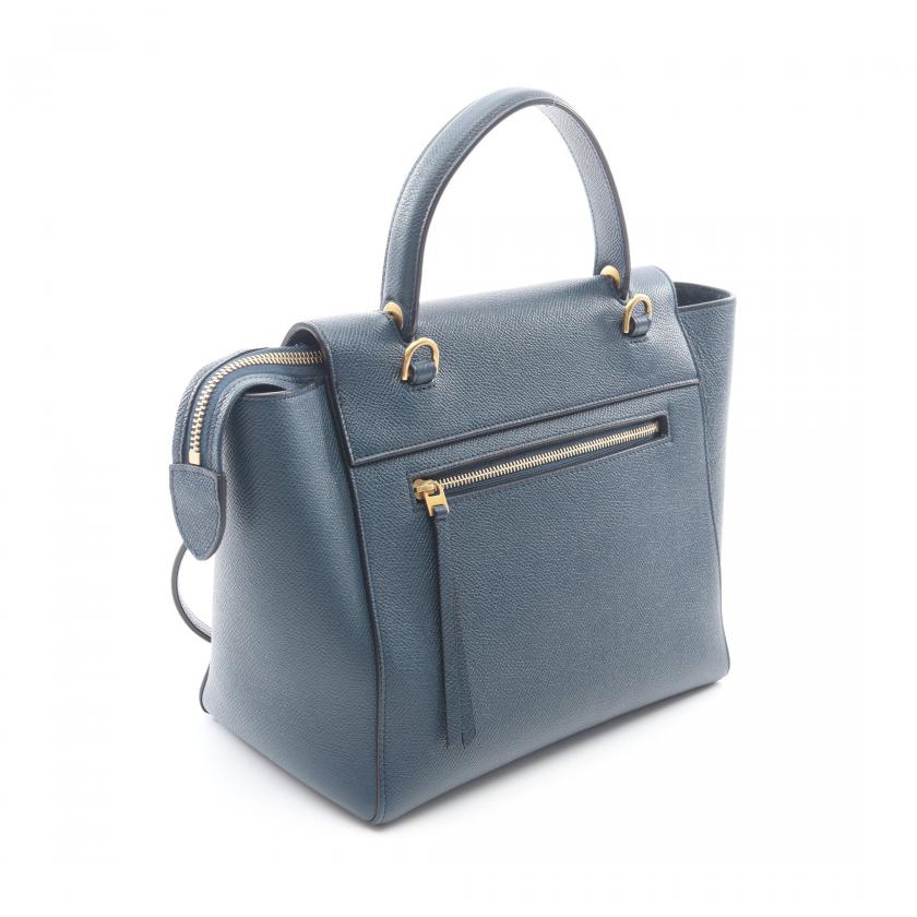 CELINE BELT BAG MICRO belt bag micro 2WAY Handbag leather dark blue 1062673 - Condition A