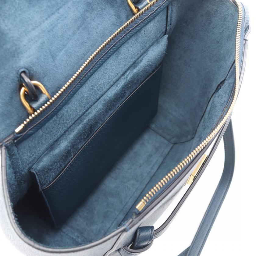 CELINE BELT BAG MICRO belt bag micro 2WAY Handbag leather dark blue 1062673 - Condition A