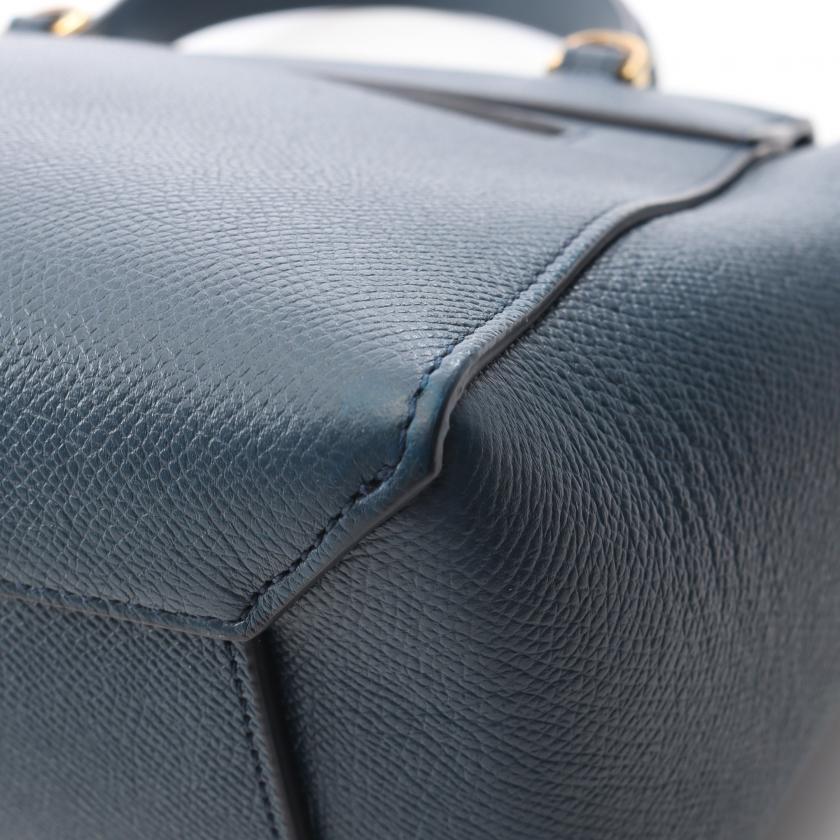 CELINE BELT BAG MICRO belt bag micro 2WAY Handbag leather dark blue 1062673 - Condition A