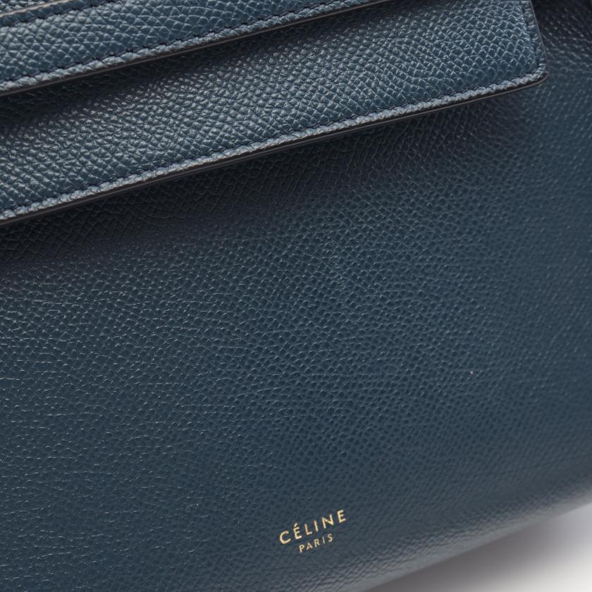 CELINE BELT BAG MICRO belt bag micro 2WAY Handbag leather dark blue 1062673 - Condition A