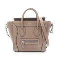   CELINE luggage nano shopper 2WAY Handbag leather Gray brown 1061290 - Condition B.