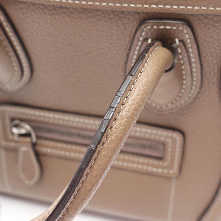 CELINE luggage nano shopper 2WAY Handbag leather Gray brown 1061290 - Condition B