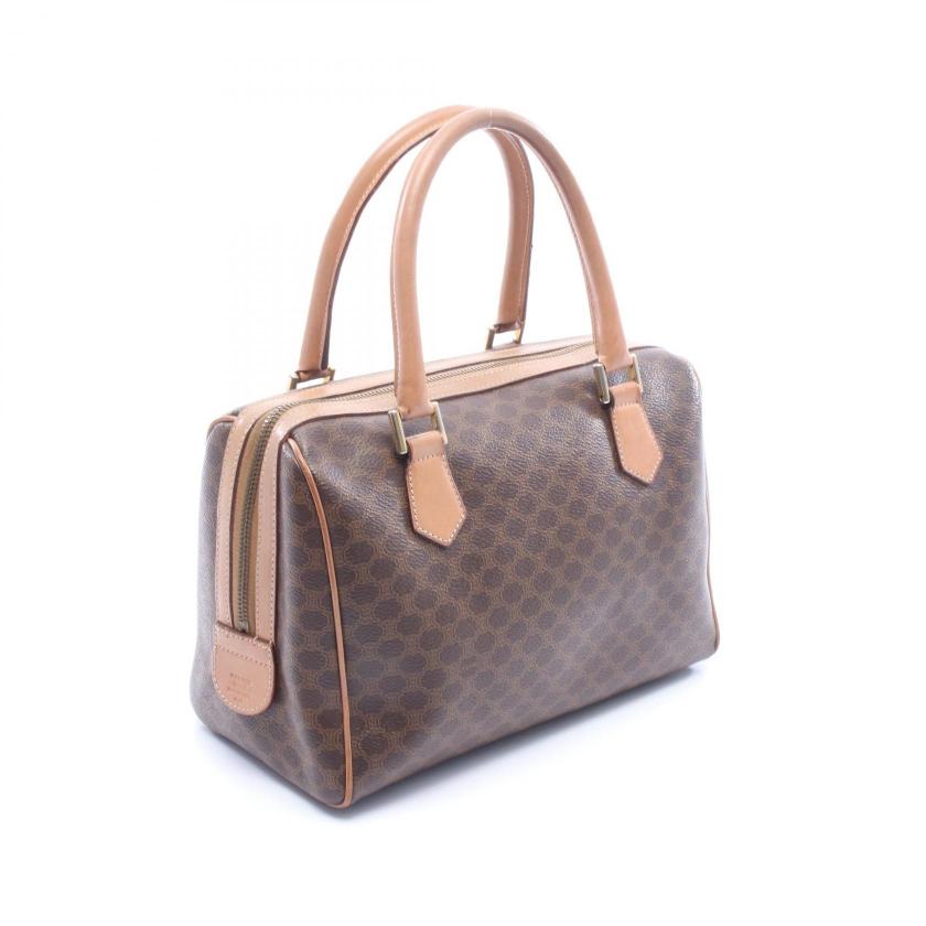 CELINE Macadam 2WAY mini boston bag PVC leather Brown Dark brown 1064278 - Condition B