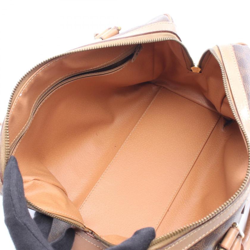 CELINE Macadam 2WAY mini boston bag PVC leather Brown Dark brown 1064278 - Condition B