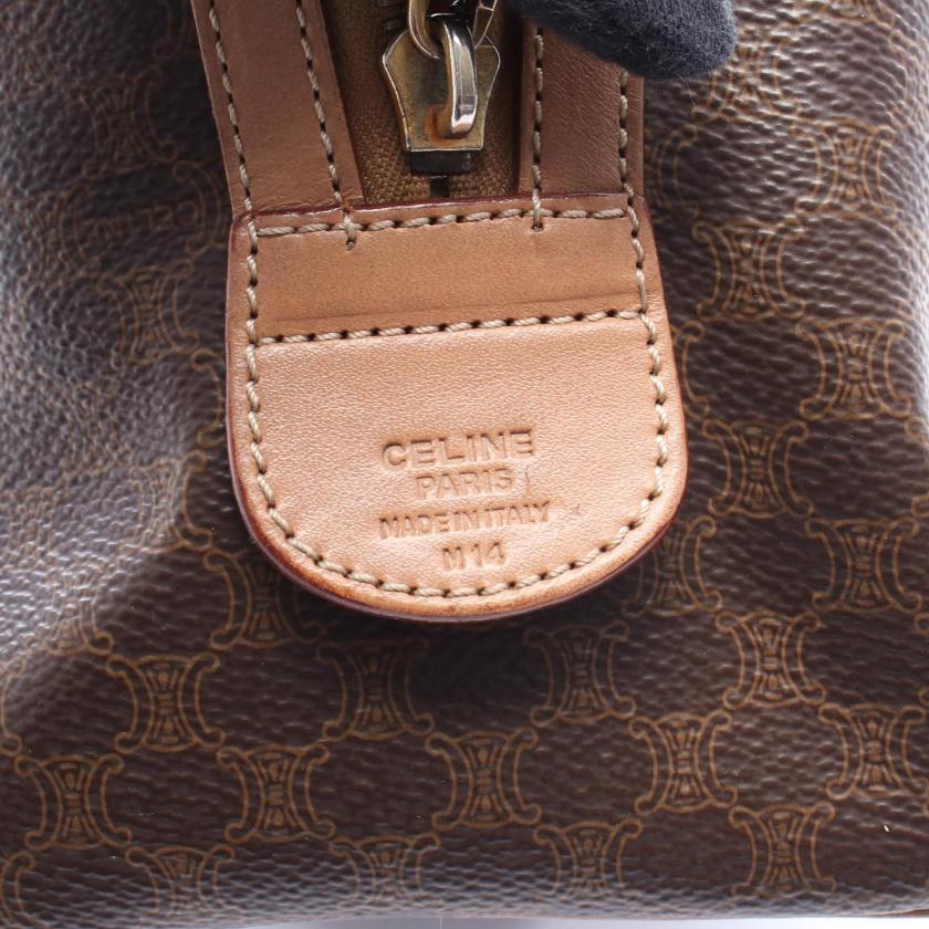 CELINE Macadam 2WAY mini boston bag PVC leather Brown Dark brown 1064278 - Condition B