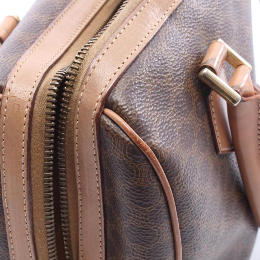 CELINE Macadam 2WAY mini boston bag PVC leather Brown Dark brown 1064278 - Condition B