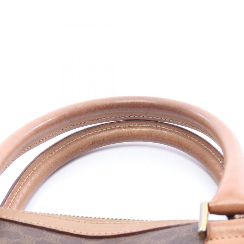 CELINE Macadam 2WAY mini boston bag PVC leather Brown Dark brown 1064278 - Condition B