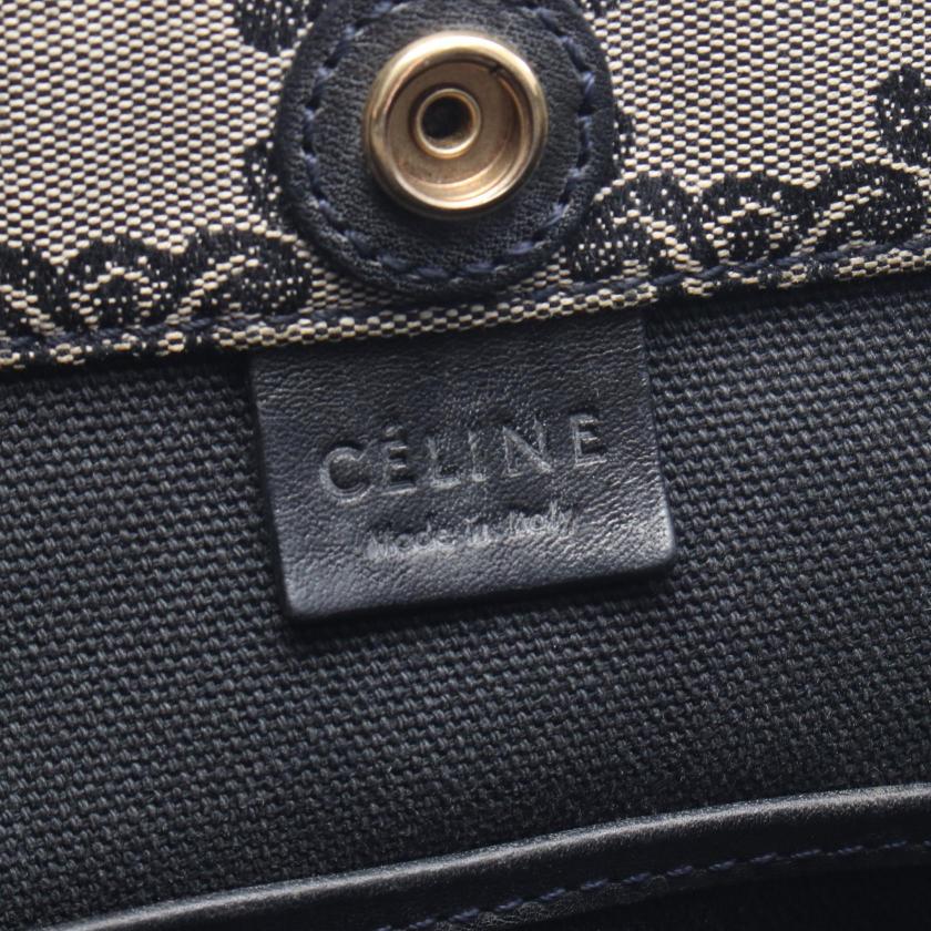 CELINE paris macadam Handbag tote bag canvas leather black Brown 1064276 - Condition B