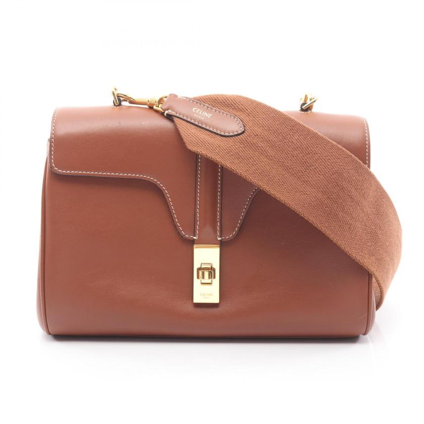   CELINE Teen Soft 16 Shoulder bag leather Brown 1065468 - Condition A.
