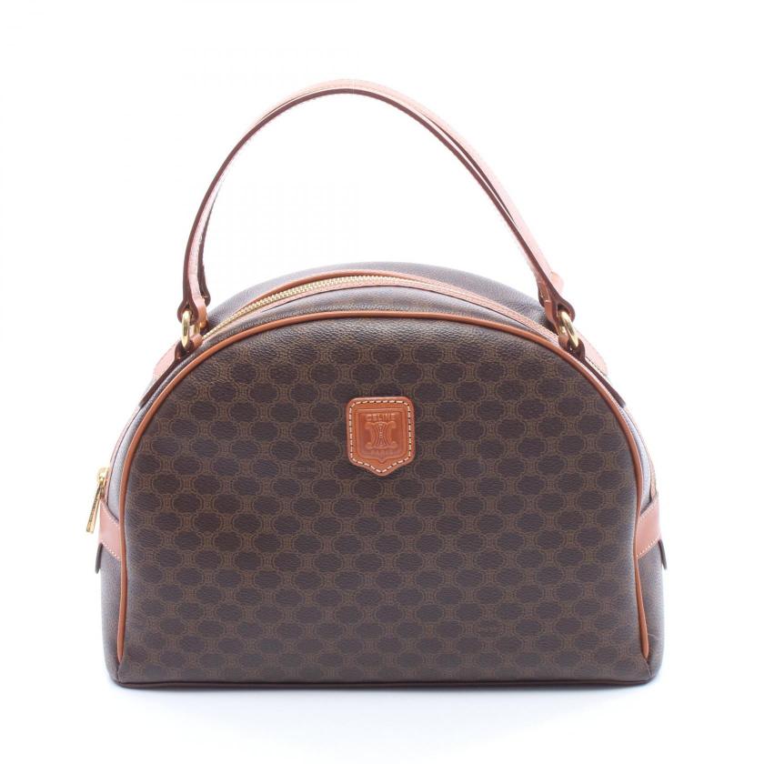 CELINE Macadam Handbag PVC leather Dark brown Brown 1066686 - Condition B