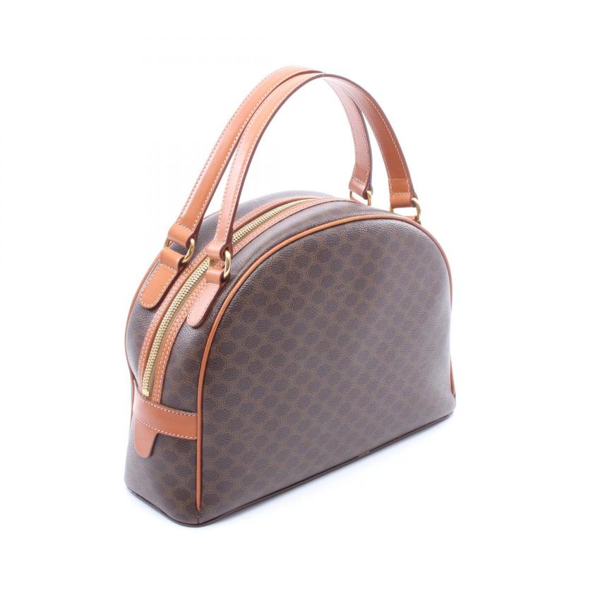 CELINE Macadam Handbag PVC leather Dark brown Brown 1066686 - Condition B