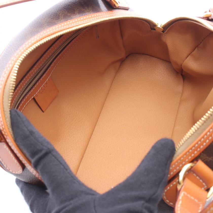 CELINE Macadam Handbag PVC leather Dark brown Brown 1066686 - Condition B