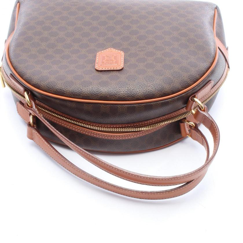 CELINE Macadam Handbag PVC leather Dark brown Brown 1066686 - Condition B