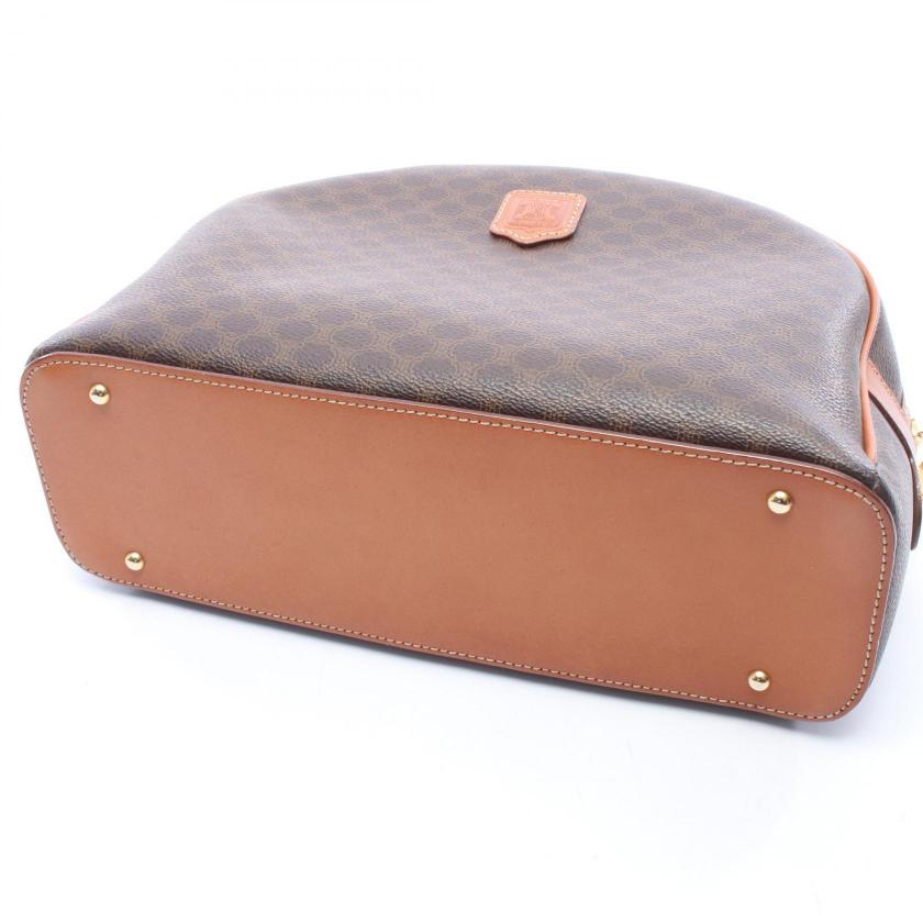 CELINE Macadam Handbag PVC leather Dark brown Brown 1066686 - Condition B