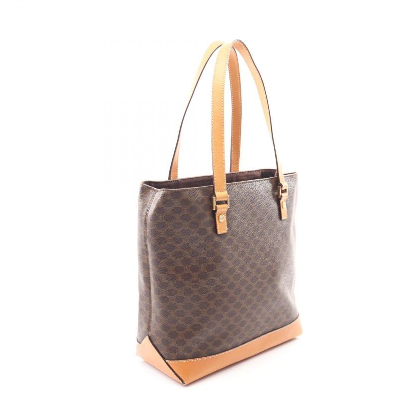 CELINE Macadam Handbag tote bag PVC leather Dark brown light brown 1067301 - Condition B