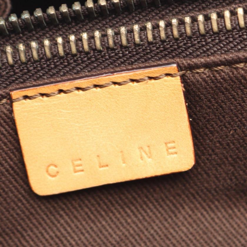CELINE Macadam Handbag tote bag PVC leather Dark brown light brown 1067301 - Condition B