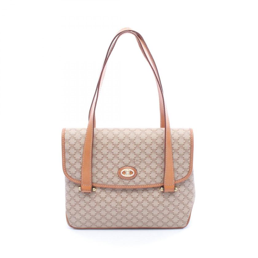   CELINE Macadam Shoulder bag PVC leather beige Brown 1066689 - Condition B.