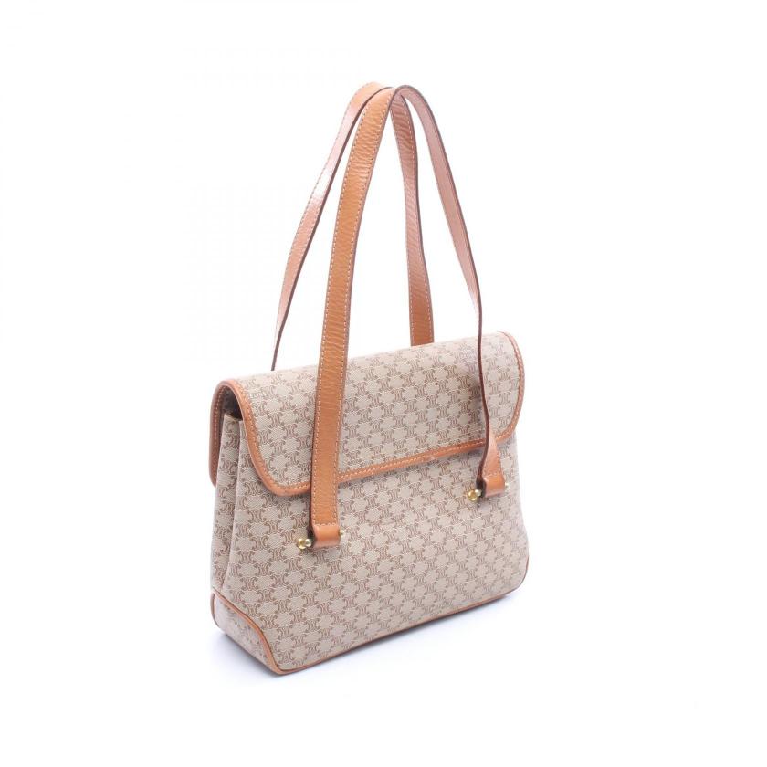 CELINE Macadam Shoulder bag PVC leather beige Brown 1066689 - Condition B