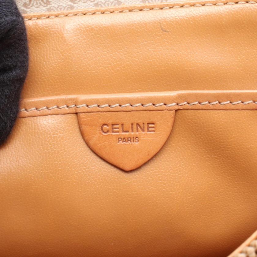 CELINE Macadam Shoulder bag PVC leather beige Brown 1066689 - Condition B