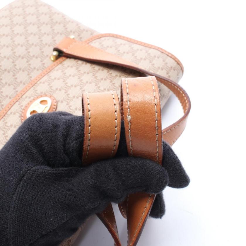 CELINE Macadam Shoulder bag PVC leather beige Brown 1066689 - Condition B