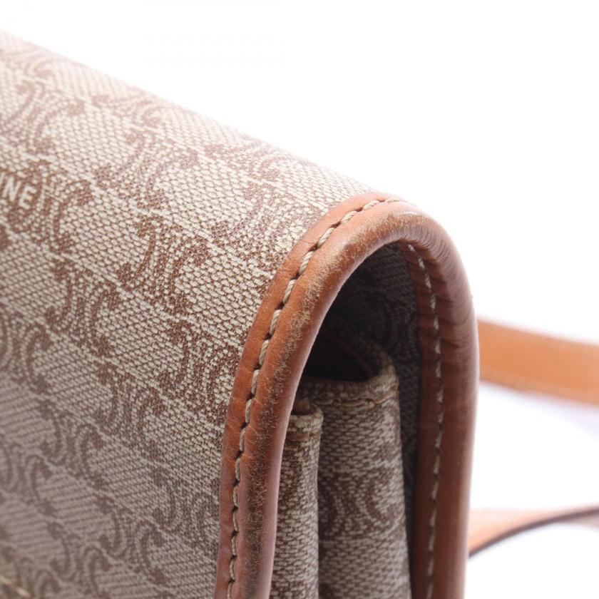 CELINE Macadam Shoulder bag PVC leather beige Brown 1066689 - Condition B