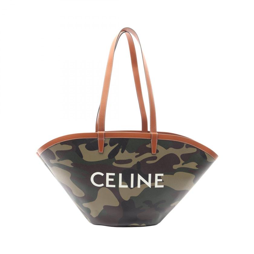   CELINE Couffin Camouflage Shoulder Bag PVC Leather Green Brown Multicolor 1059875 - Condition A.